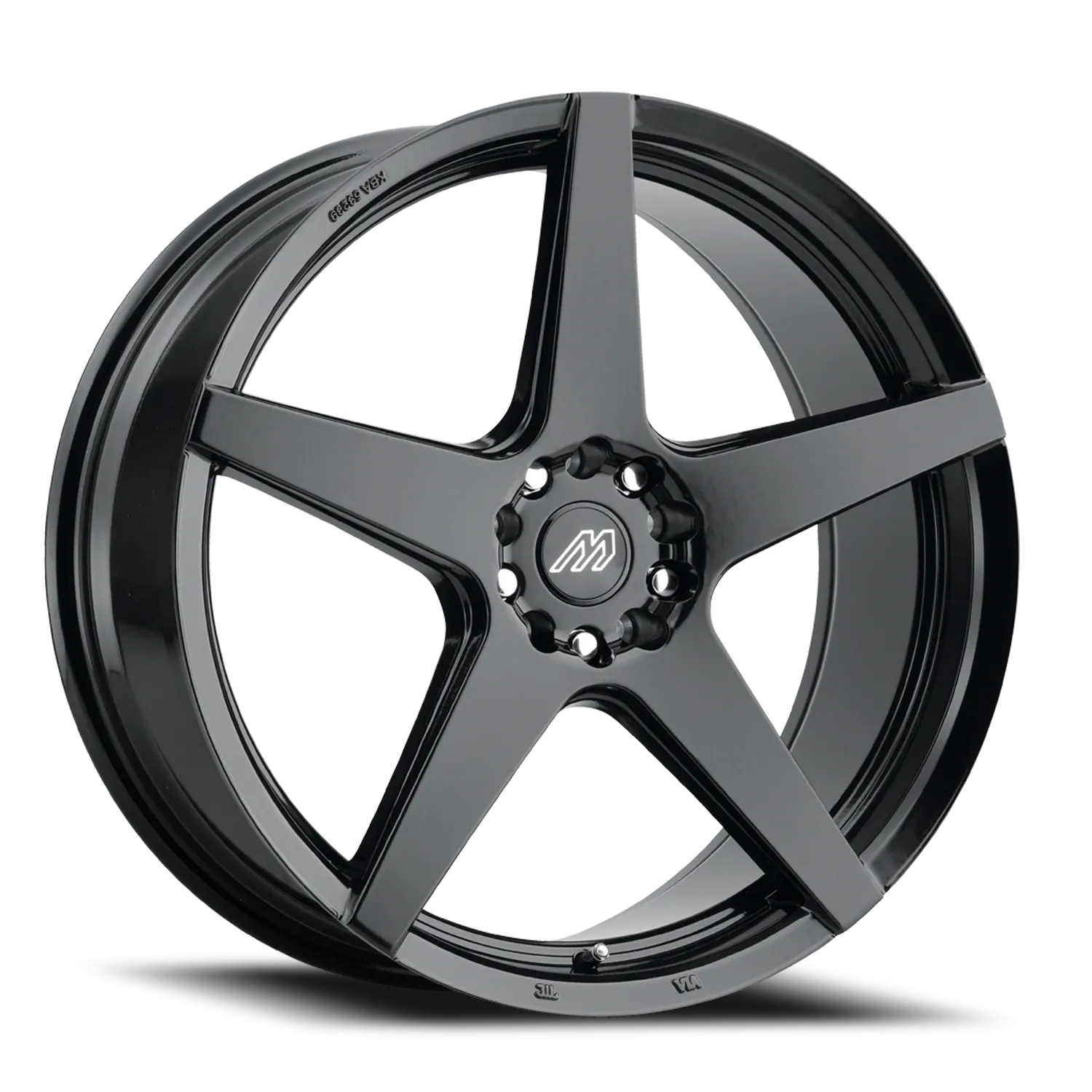 MACH MP.60 17X7.5 GLOSS BLACK MACHINED FACE
